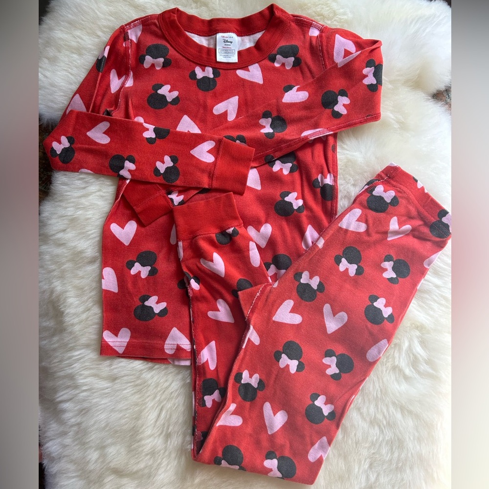 Hanna Andersson Disney Mickey Minnie Mouse pajamas size 139 US 10